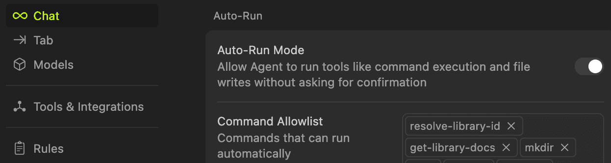 Context7固有のコマンドを承認リストに追加する