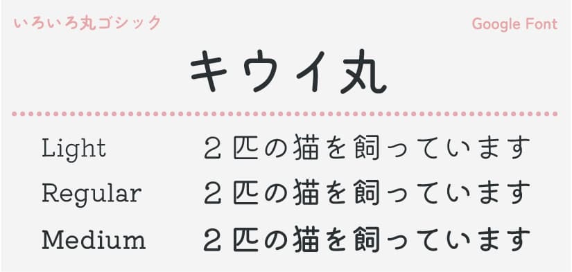 キウイ丸のウェイト一覧
