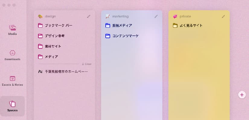 スペースでシーンによって使い分ける